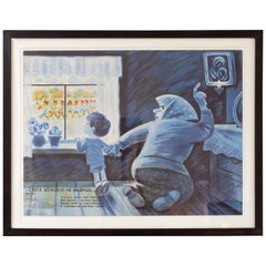 Vintage Soviet Russian Political Propaganda Poster, 1975, Boevoi Karandash 10