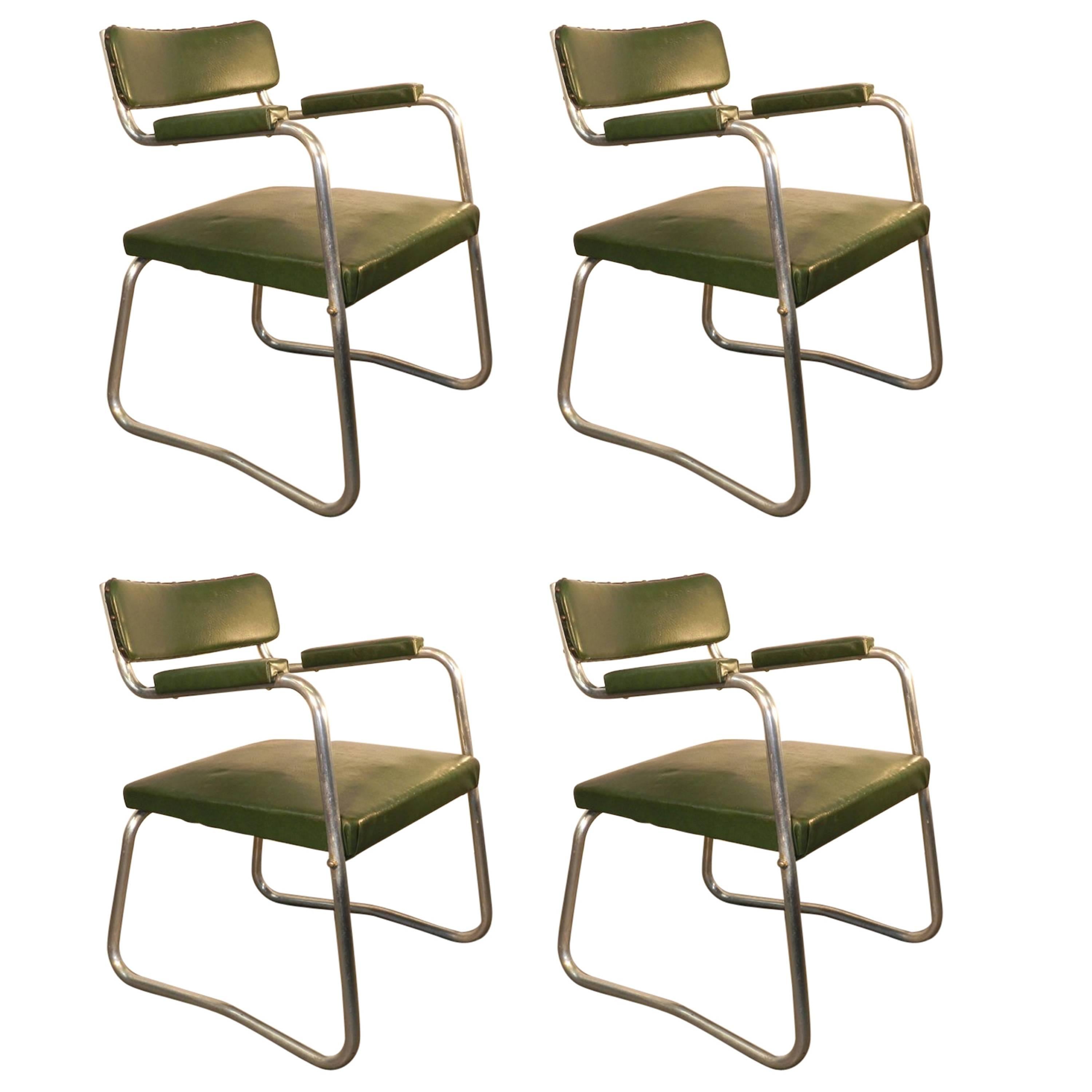  Four Modernist Art Deco Armchairs, circa 1930