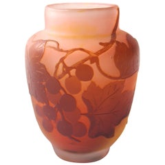Art Nouveau Emile Galle Cameo Miniature Vase