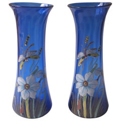 Art Nouveau Legras Pair of Vases