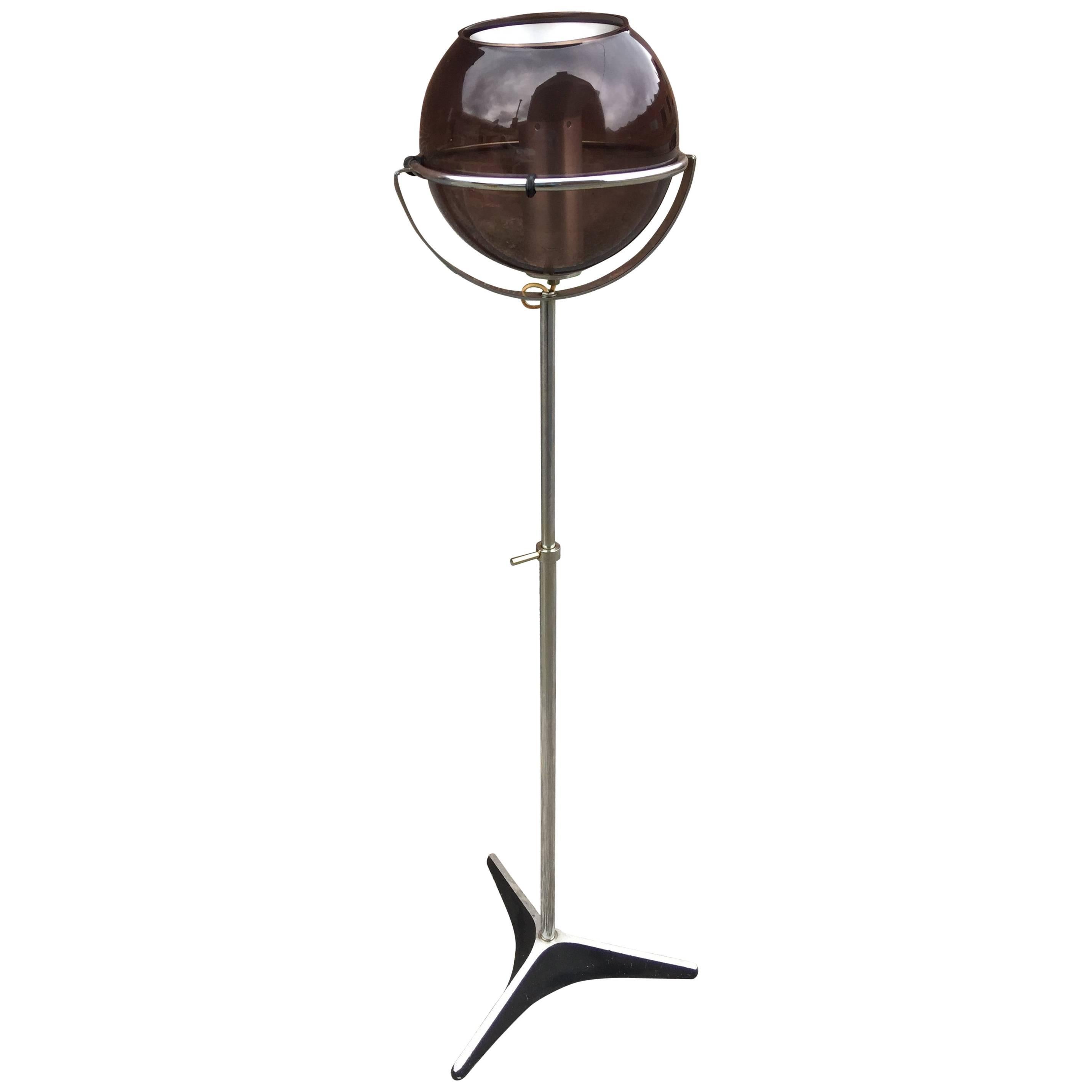 Frank Ligtelijn for RAAK, Floor Lamp with Adjustable Globe, 1960s For Sale