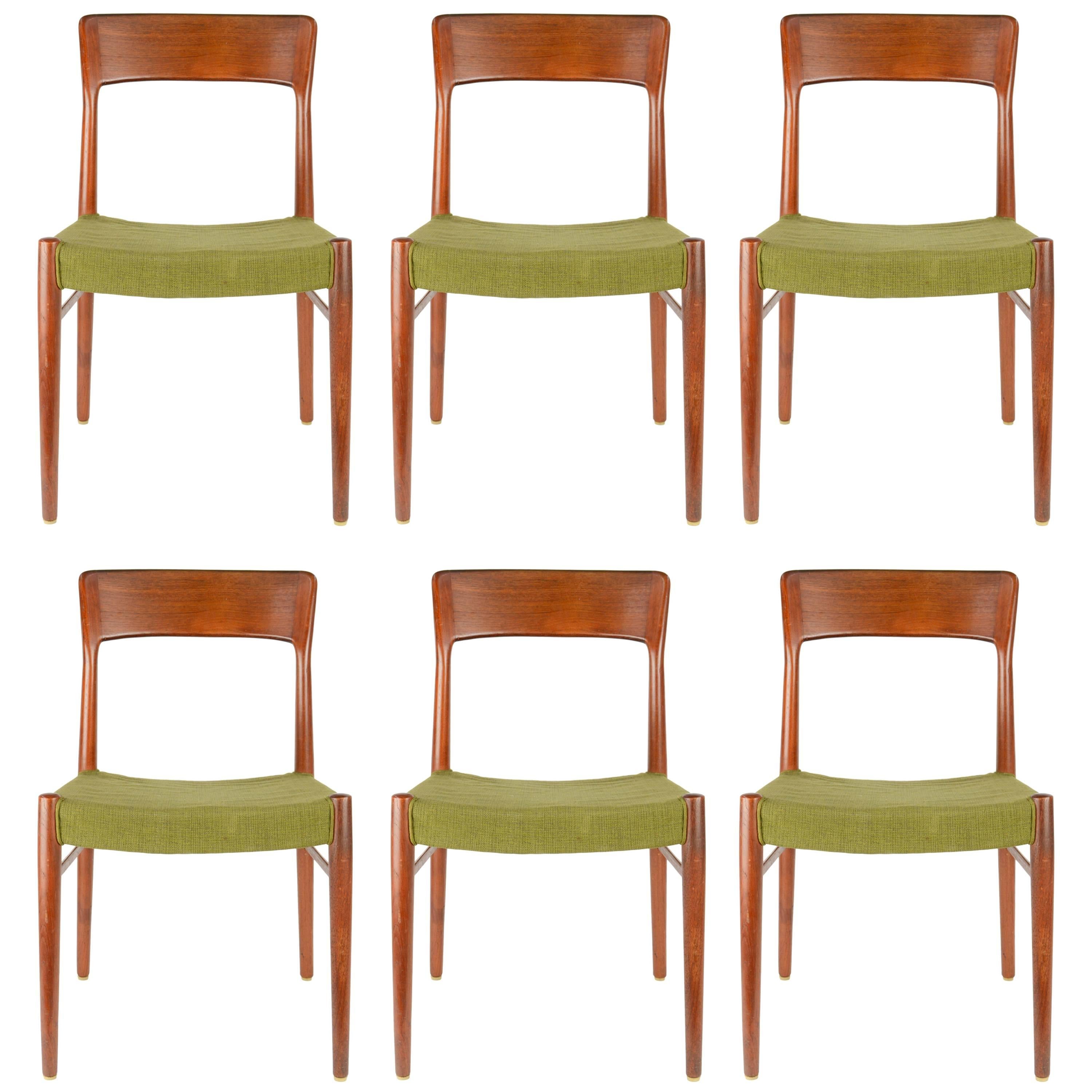 Set of Six Teak Dining Chairs by Niels Otto Møller, Model 77 For Sale