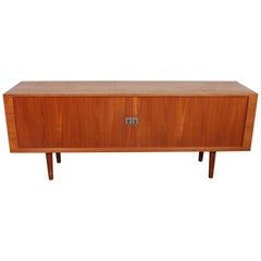 Midcentury Teak Tambour Door Sideboard by Hans Wegner "The President"