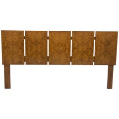 Olive Burl Wood King-Sized Headboard by Milo Baughman for Lane