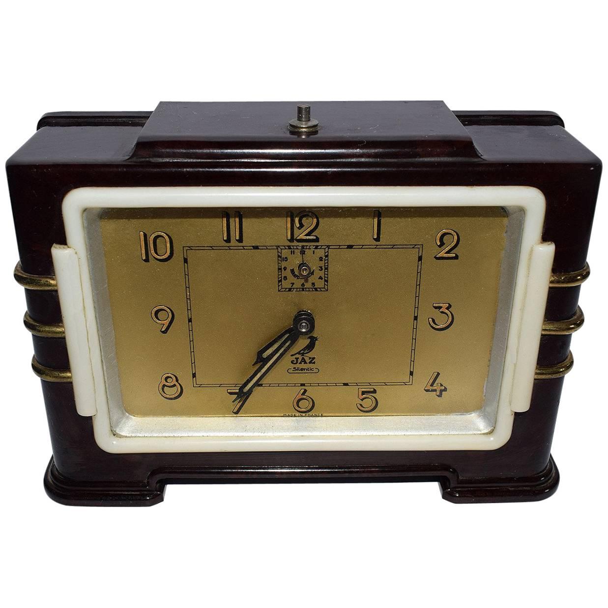 French Art Deco Bakelite Jaz Clock