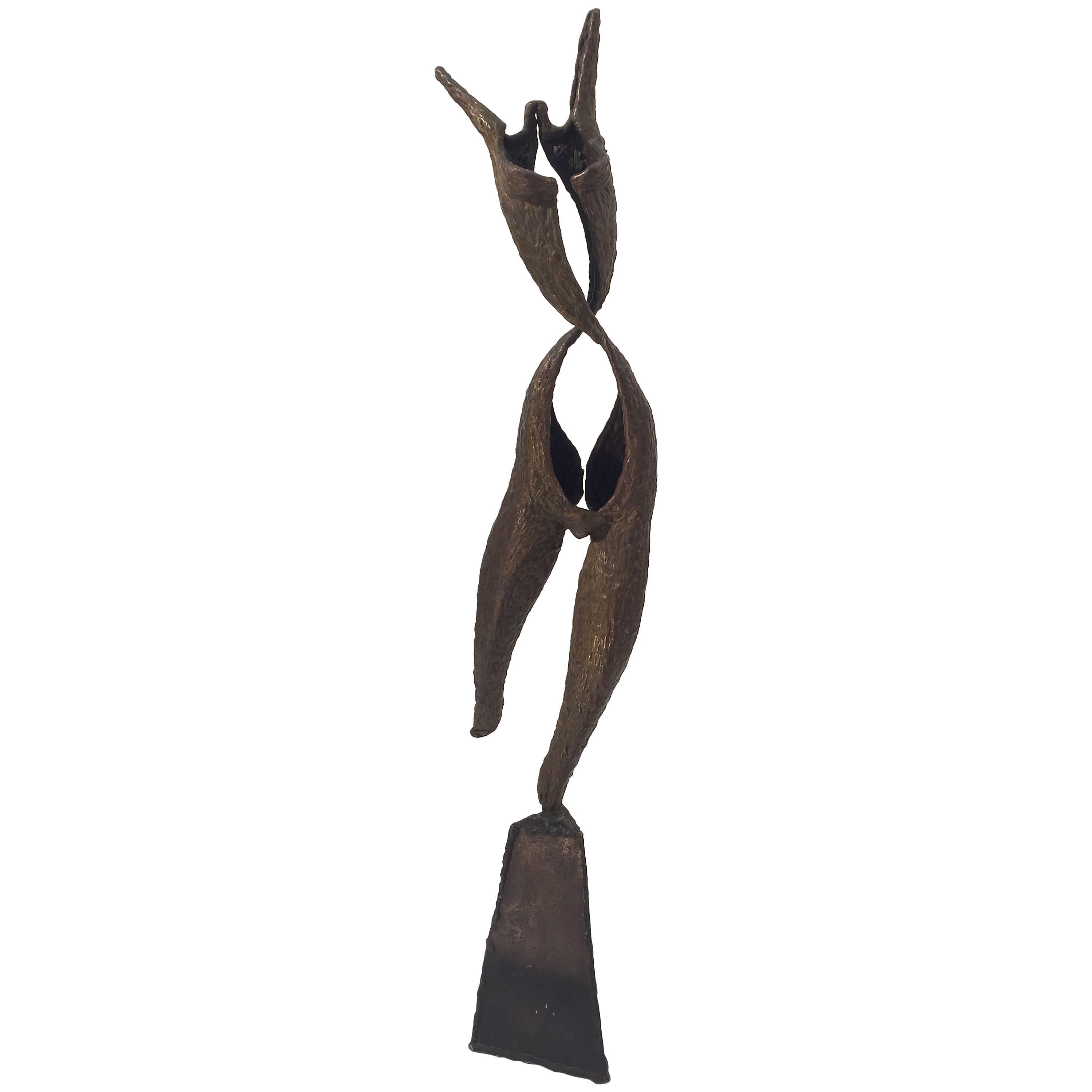 Mid-Century Bronze Female Nude Sculpture For Sale