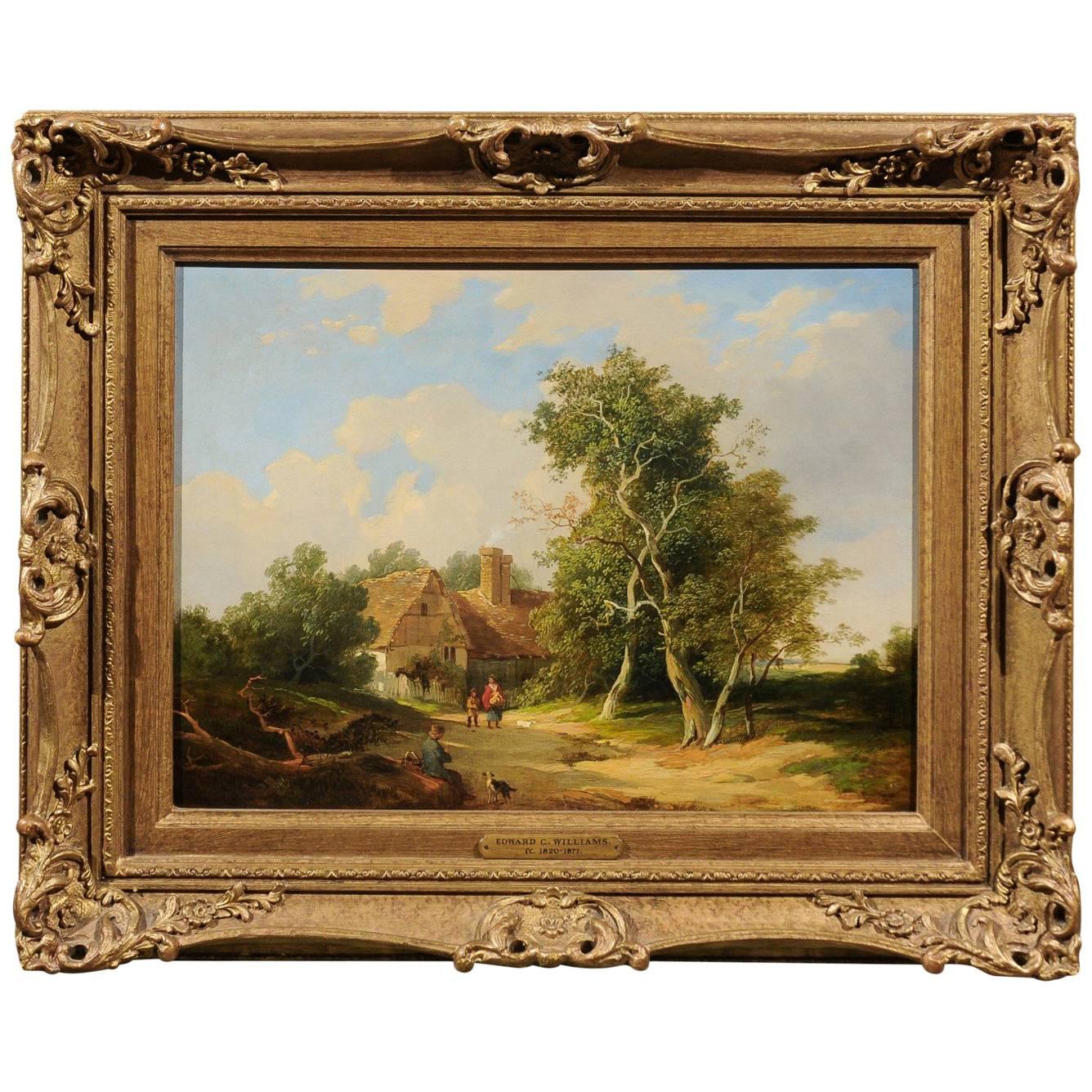 19th Century Landscape Oil Painting by Edward C. Williams