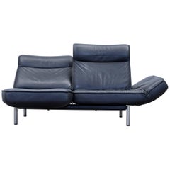 De Sede DS 450 Designer Leather Sofa Black Relax Function Two-seat Modern