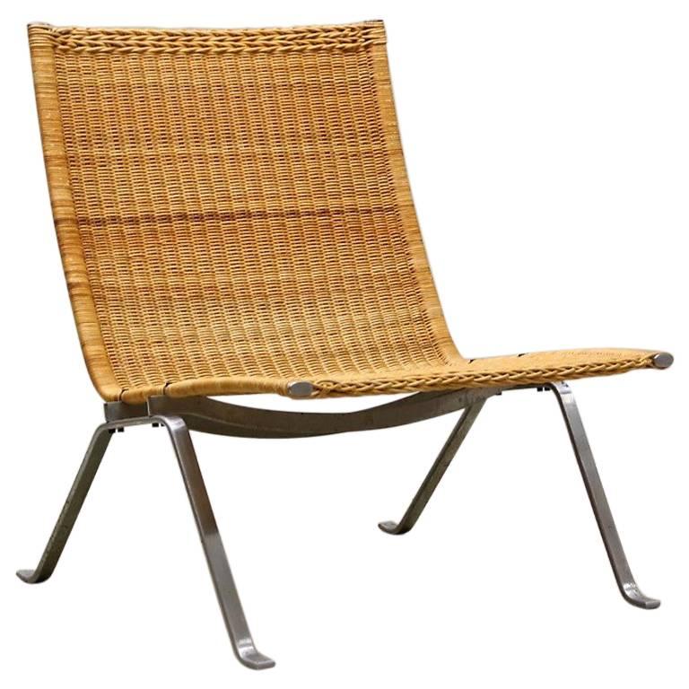 Poul Kjaerholm PK-22 Cane Chair, for E. Kold Christensen, 1950s, Denmark