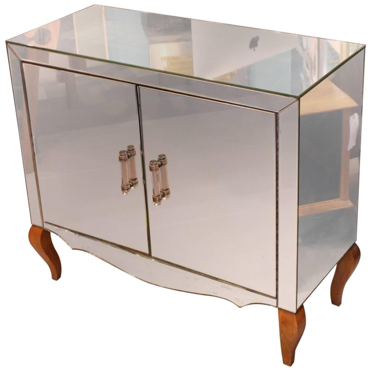 Beautiful Two Doors Mirror Cabinet, circa 1950 For Sale