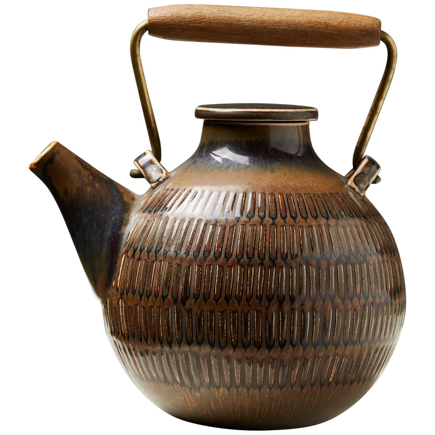 Teapot Designed by Stig Lindberg, Sweden, 1950s
