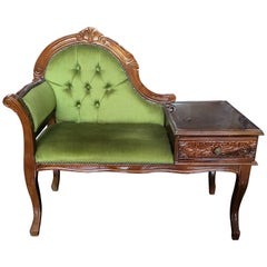 SALE Victorian Green Window Seat Free Shipping