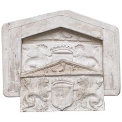 19th Century Plaster Mold for Architectural Armorial Pediment