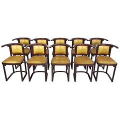 Ten Wittmann, Austria Fledermaus Dining Room Chairs Designed by Josef Hoffman