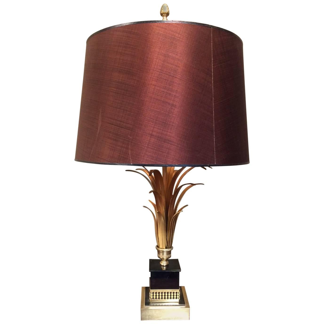 Maison Charles Style Gold Pineapple Lamp For Sale