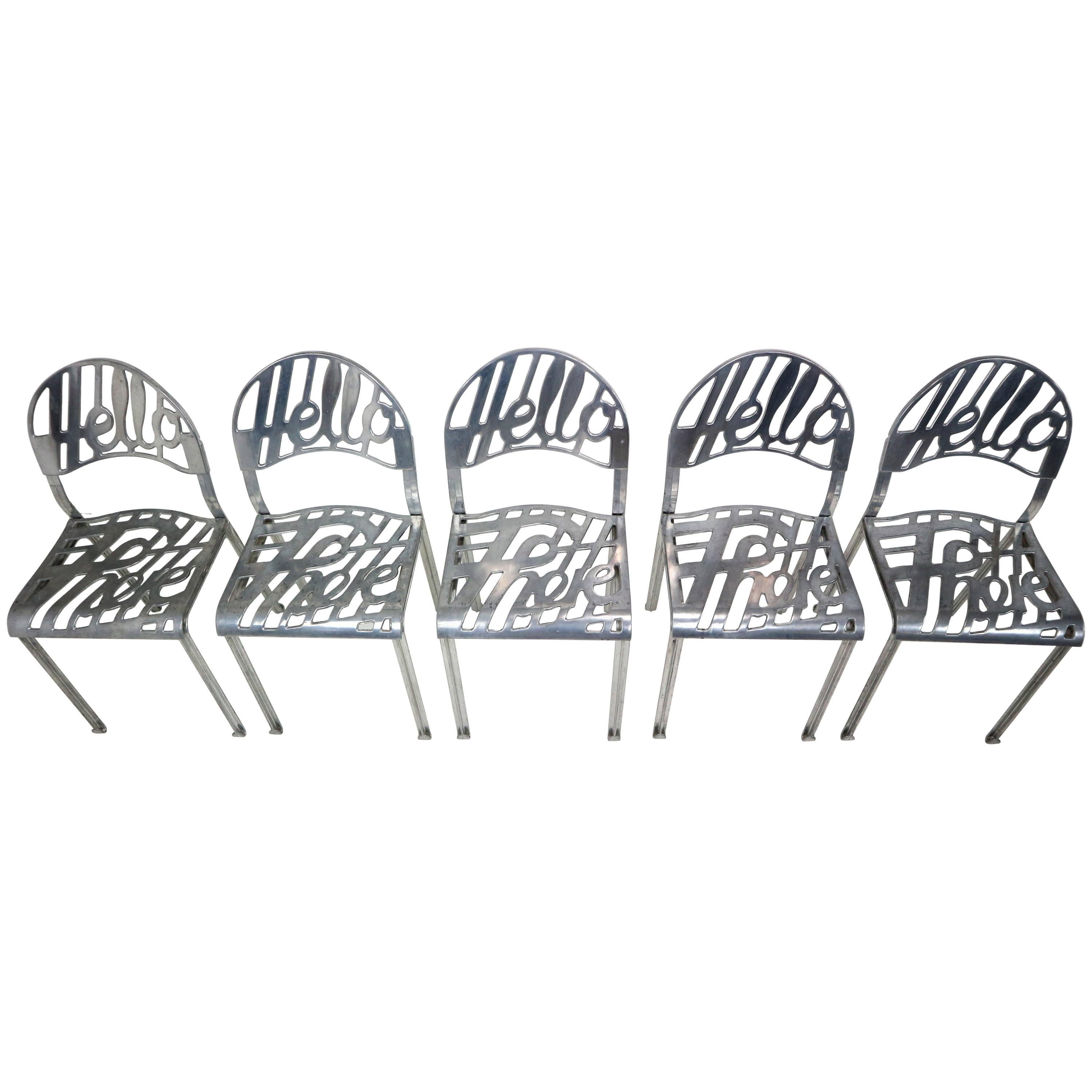 Set of Five Jeremy Harvey "Hello There" Chairs for Artifort