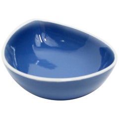 Pristine Blue Teardrop Bowl by Stig Lindberg for Gustavsberg