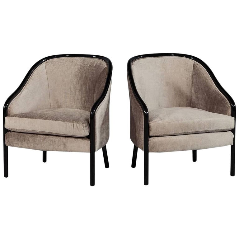 Pair of MidCentury Corduroy Accent Chairs at 1stDibs