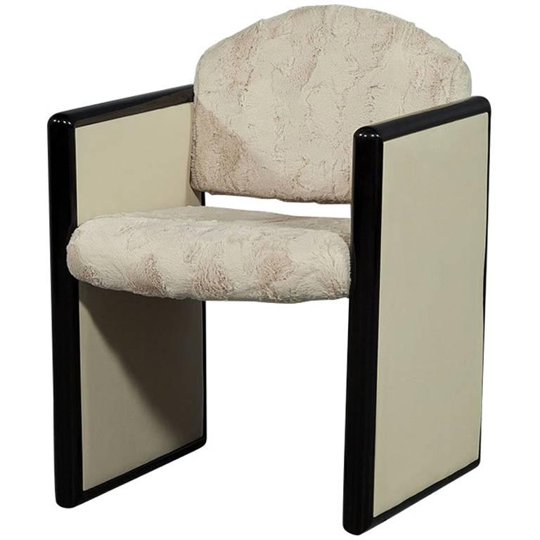 Modern Faux Fur Accent Chair
