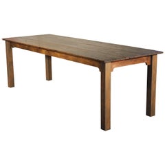 Farm Dining Table Reclaimed Tobacco Sorting Harvest Wood from Connecticut 4