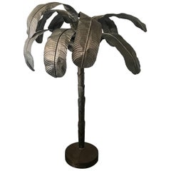 Monumental Brass Palm Tree Sculpture, France, 1960s