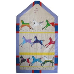 Running Horses Painted Tipi Door by Ramona Medicine Crow