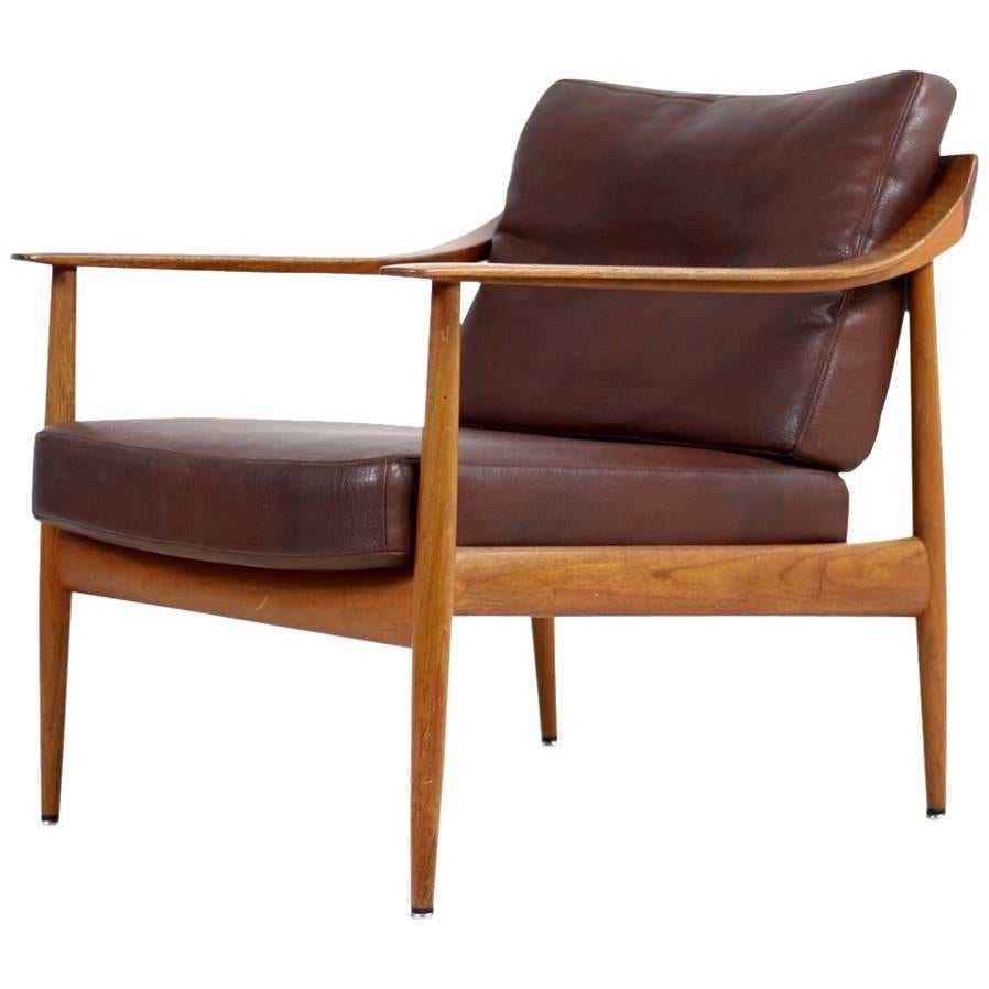 1960s Teck Easy Louhge Chair & Cuir Knoll Antimott Mid-Century Modern No. 1