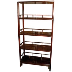 Opened-Side Mahogany Bookshelf from Hong Kong