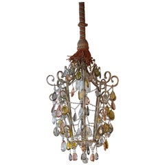 Venetian "Cinese" Crystal Lantern Chandelier