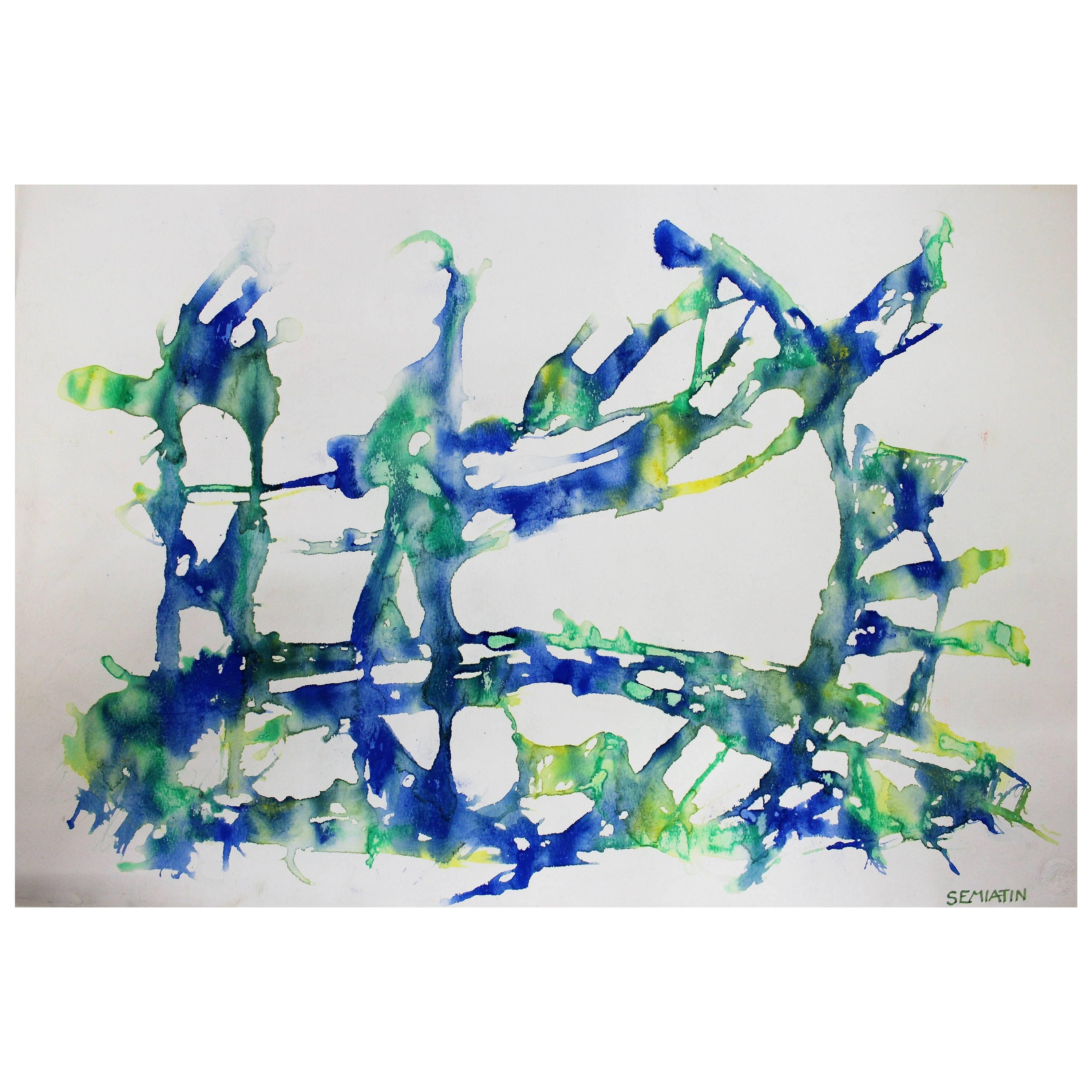 Jacob Semiatin Abstract Painting For Sale