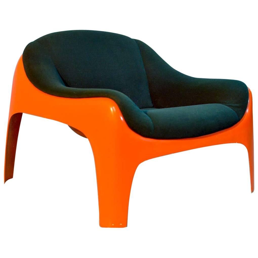 Iconic Italian Fiberglass Lounge Chair by Sergio Mazza for Artemide, 1960s