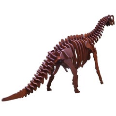 Massive Plywood Model Dinosaur, Italy, circa 1970