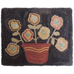Antique Floral Small Hook Rug