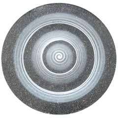 Maurice Heaton Enameled Glass "Cosmos" Plate, circa 1935