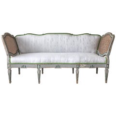 19th Century European Sofa with Scalamandre Faux Bois Upholstery