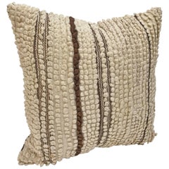 Custom Moroccan Pillow Cut from a Hand-Loomed Wool Berber Rug