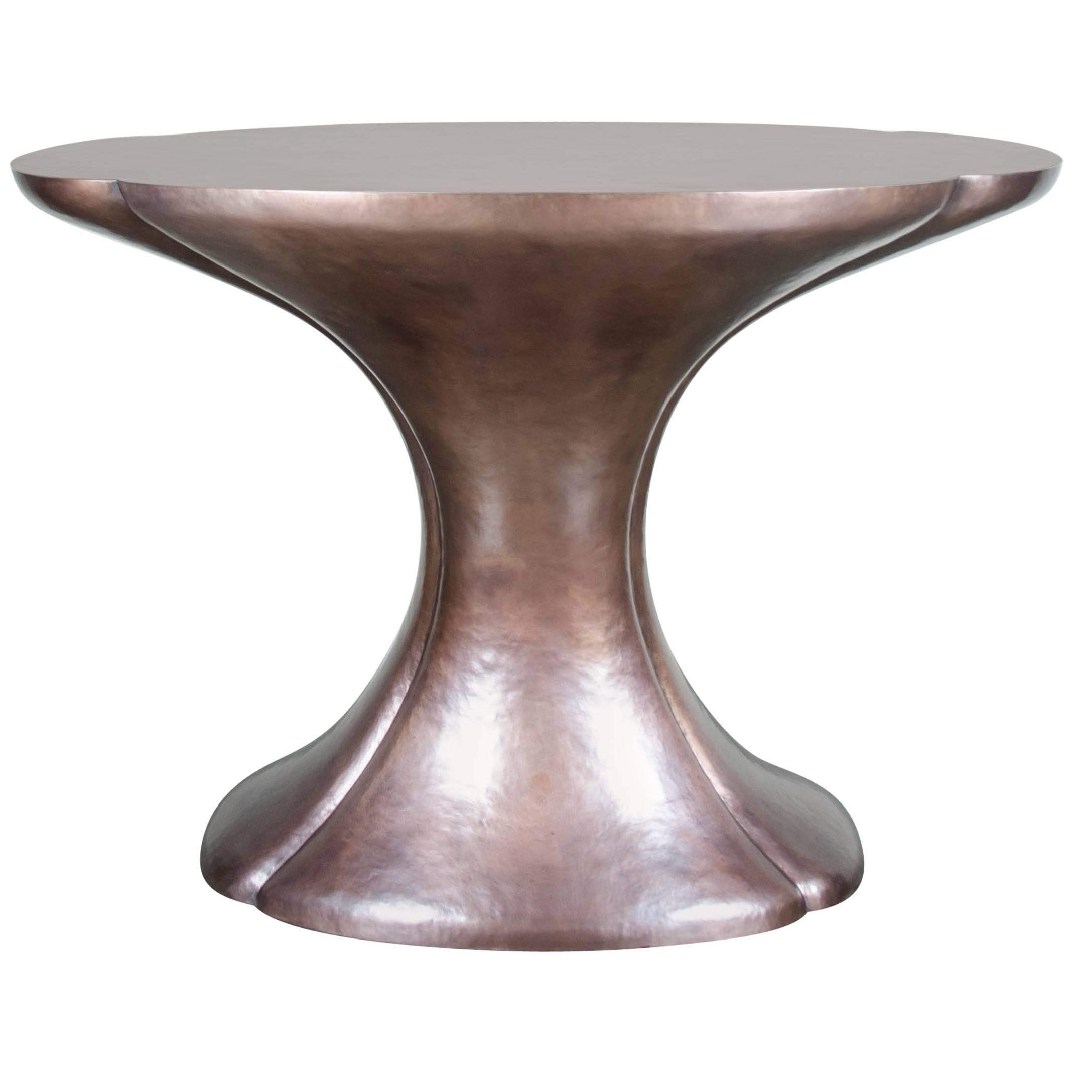 Four Petal Console Antique Copper by Robert Kuo, Limited Edition