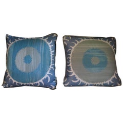 Maison Maison Pair of Custom Donghia Suzani Pillows