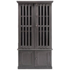 Gray Painted French Dryer Cabinet