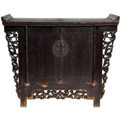Butterfly Chest with Carved Wings and Original Patina