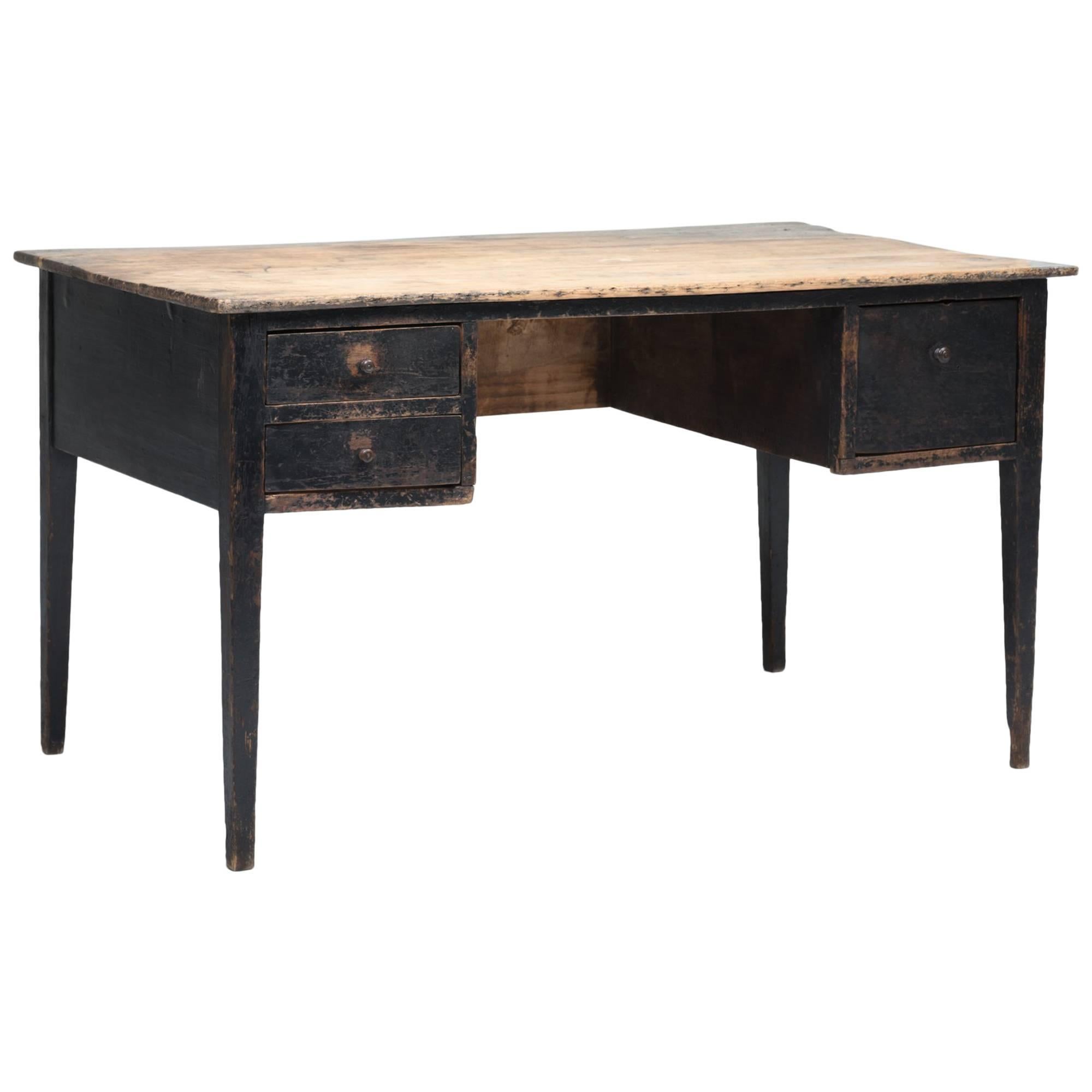 French Painted Pine Writing Desk