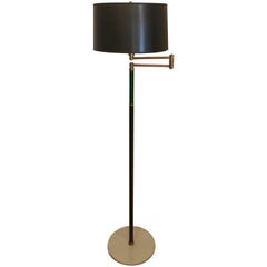 Italian, 1950s Mid-Century Enamel Floor Lamp