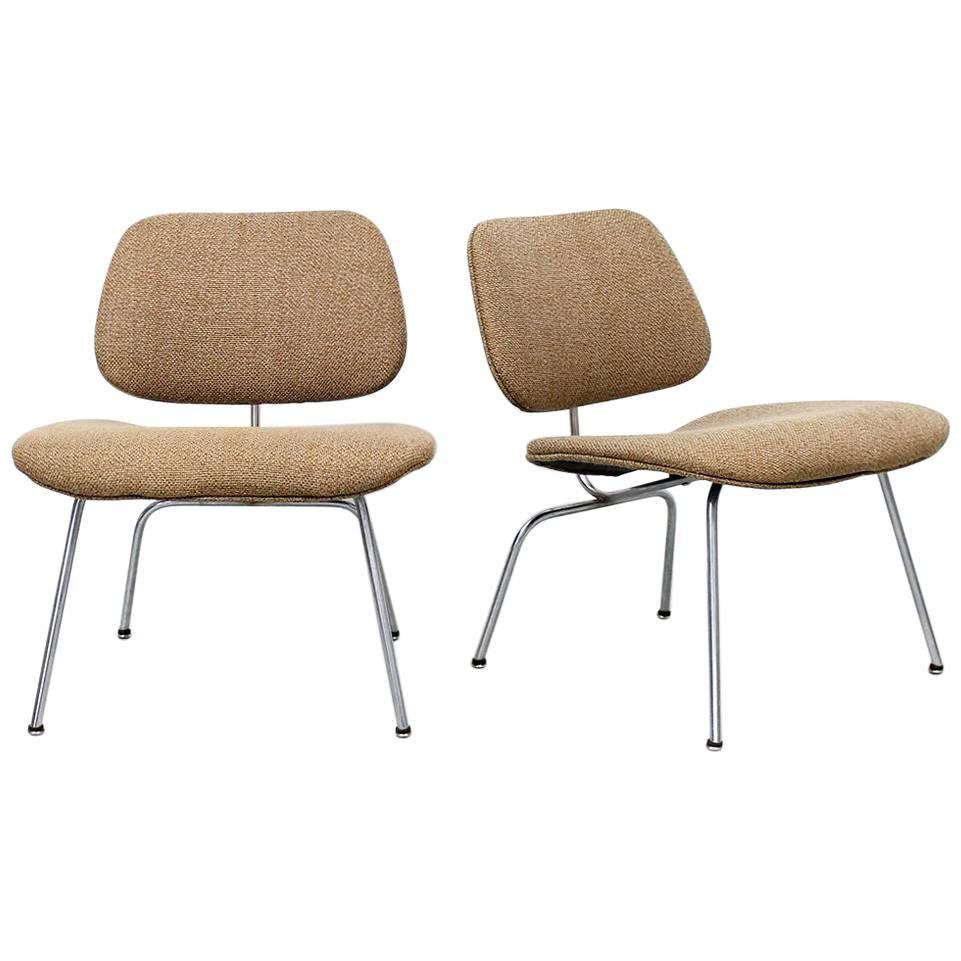 Rare Charles Eames LCM Pair of with Original Girard Fabric