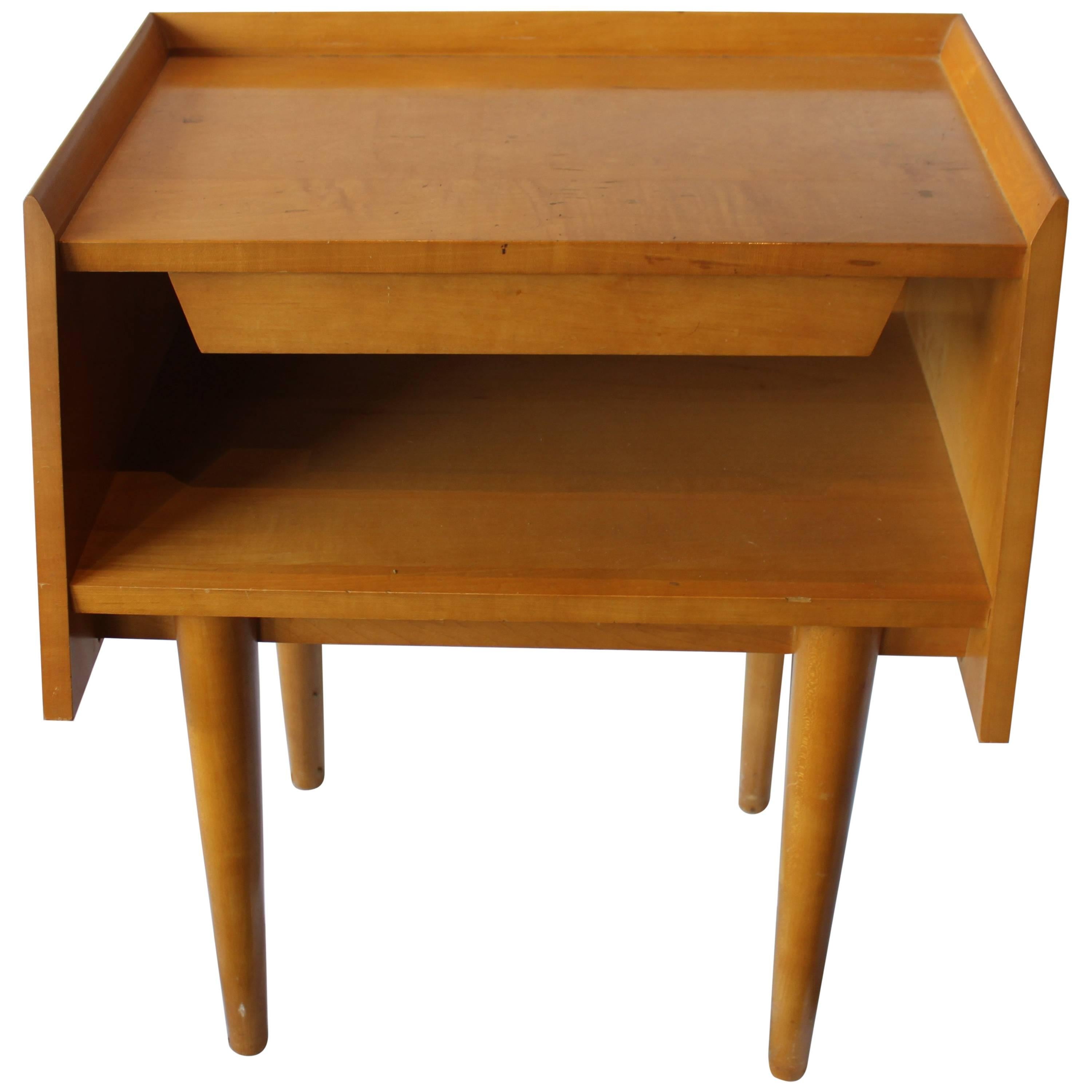 Crawford Mid-Century Modern Nightstand with Drawer