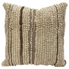 Custom Moroccan Pillow Cut from a Hand-Loomed Wool Berber Rug