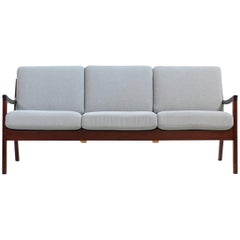 Ole Wanscher 1960s Danish Three-Seat Sofa P. Jeppesen Mahogany Senator Series