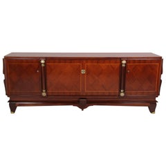 French Rosewood and Kingwood Art Deco Sideboard from Paris, circa 1940