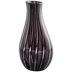 Adriano dalla Valentina Aubergine Murano Glass Vase