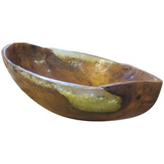Studio Crafted Olive Wood and Crystallized Resin Vessel by Taylor Povic Studio Crafted Olive Wood and Crystallized Resin Vessel by Taylor Povic