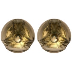 Pair of Large Peill and Putzler Wave Lights
